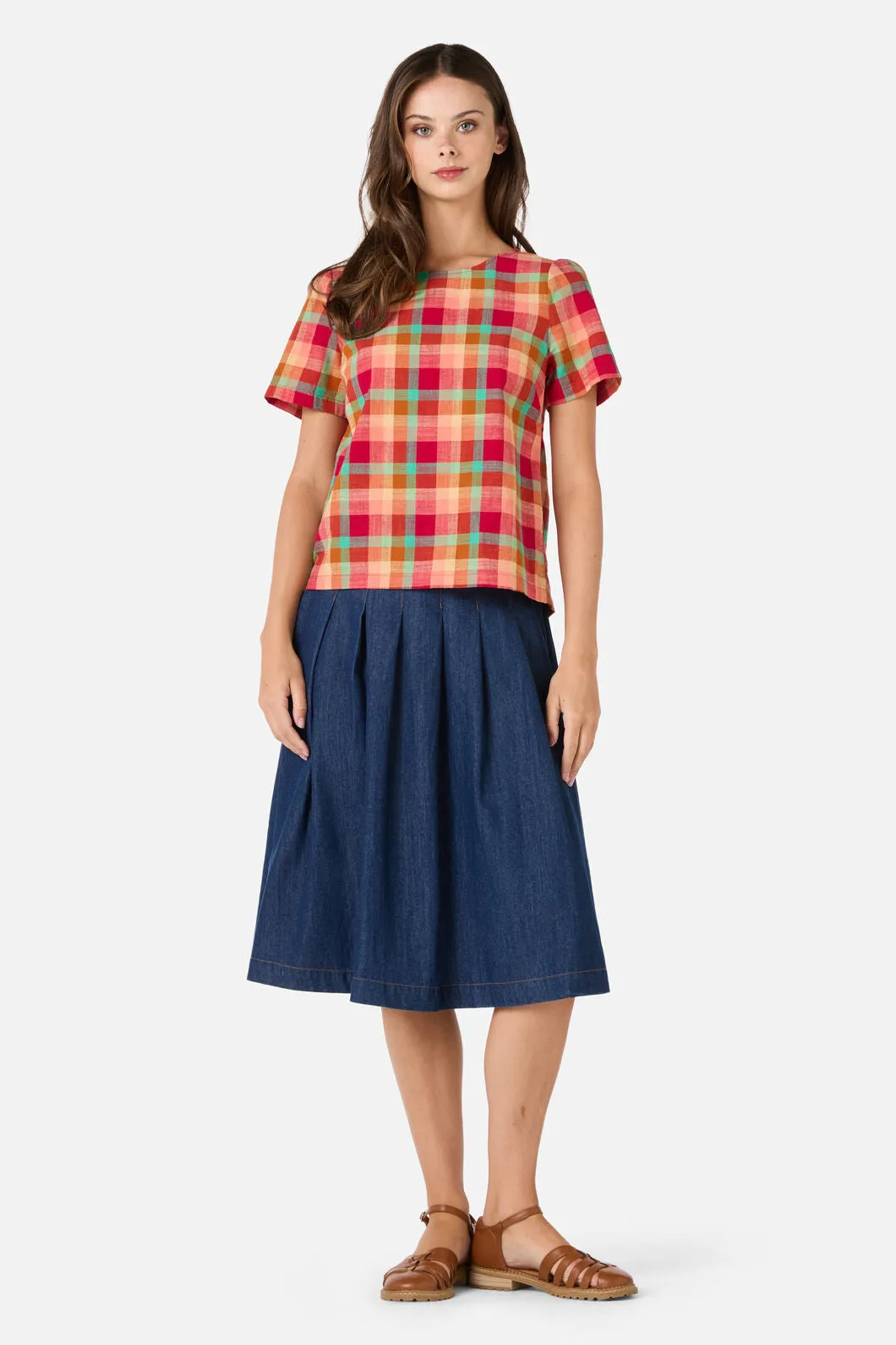 Piper Check Short Sleeve Top sold by Modcloth product image thumbnail 2