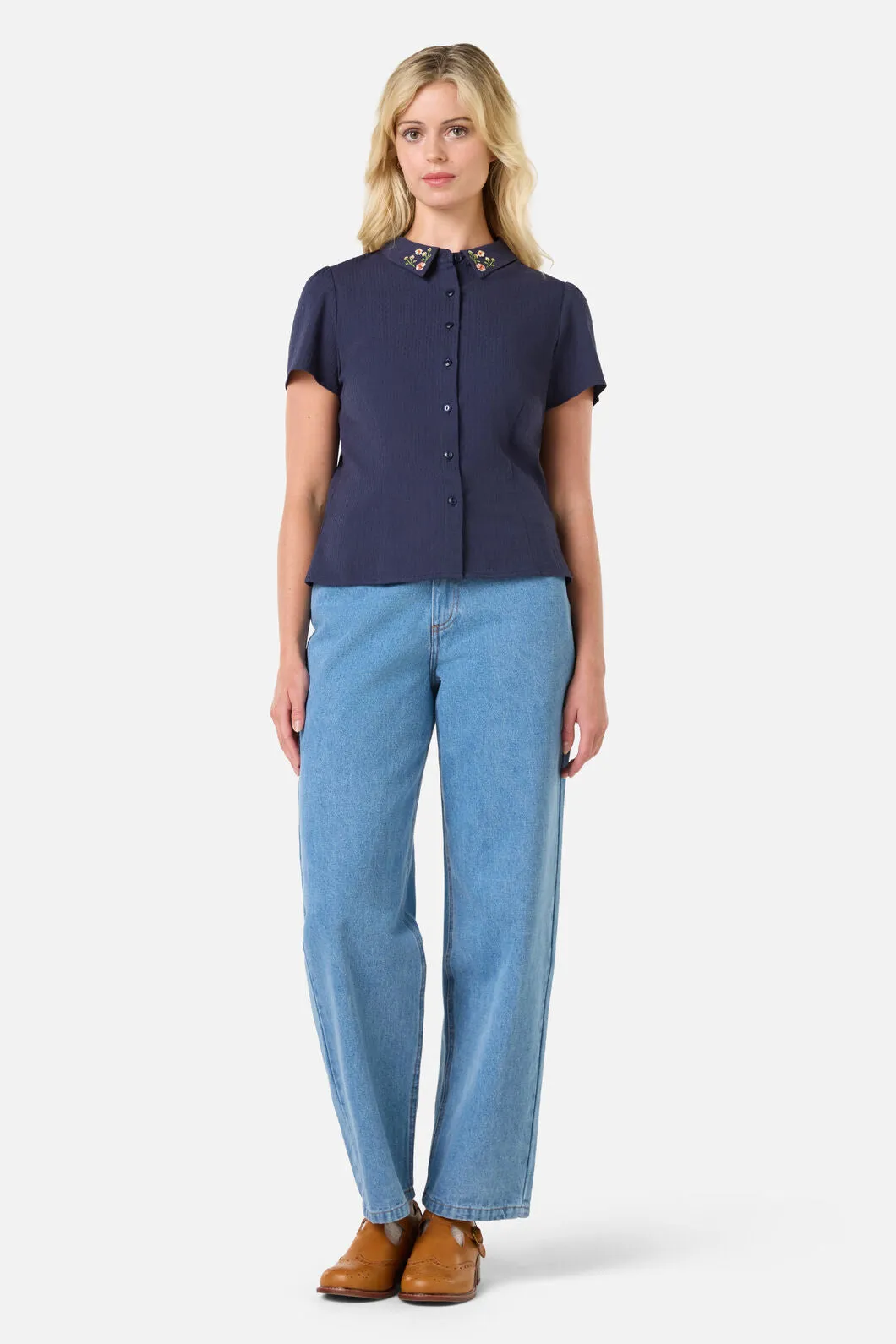 Polly Embroidered Collar Blouse sold by Modcloth product image thumbnail 3