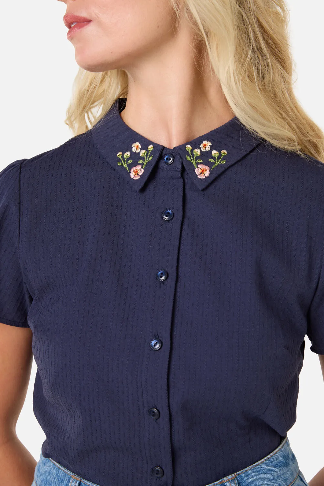 Polly Embroidered Collar Blouse sold by Modcloth product image thumbnail 2