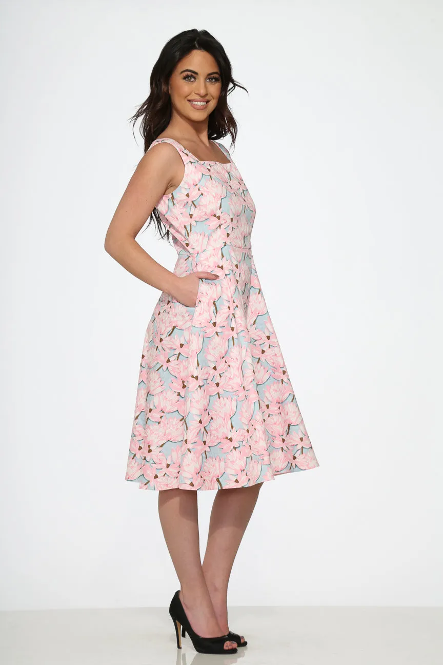 Pink Floral Swing Dress sold by Modcloth product image thumbnail 3