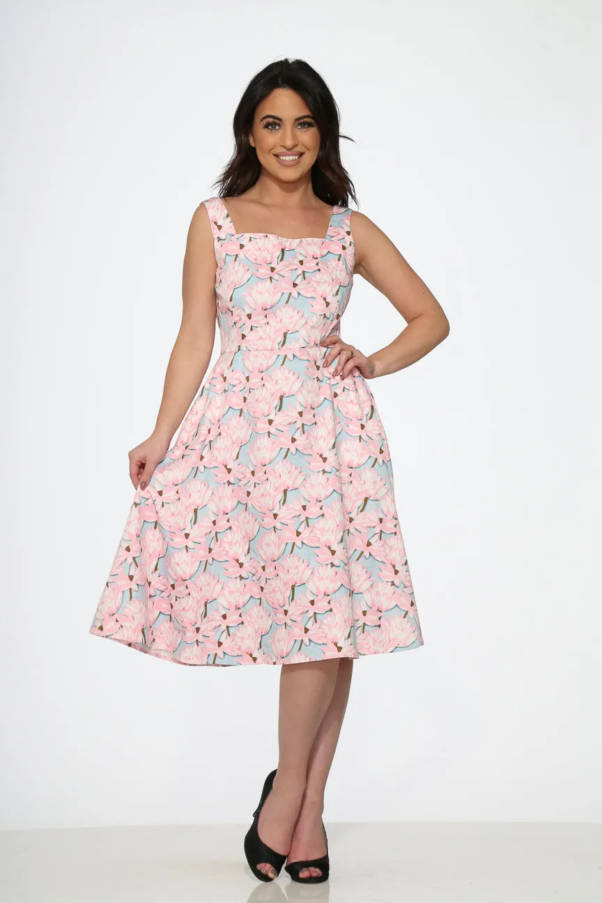 Pink Floral Swing Dress sold by Modcloth