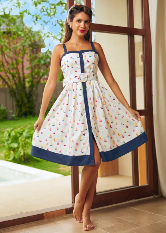 Take Me Away Fit & Flare Dress made by Modcloth