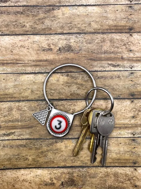 Sean - Round Ring Keychain with Billiard Ball #3 Detail sold by Modcloth product image thumbnail 2