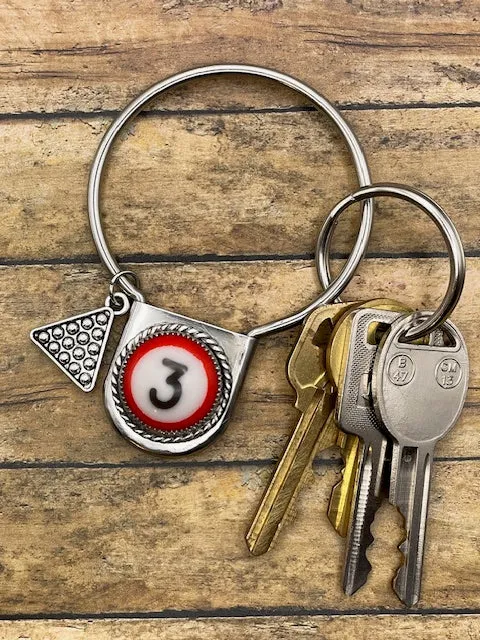 Sean - Round Ring Keychain with Billiard Ball #3 Detail sold by Modcloth product image thumbnail 3
