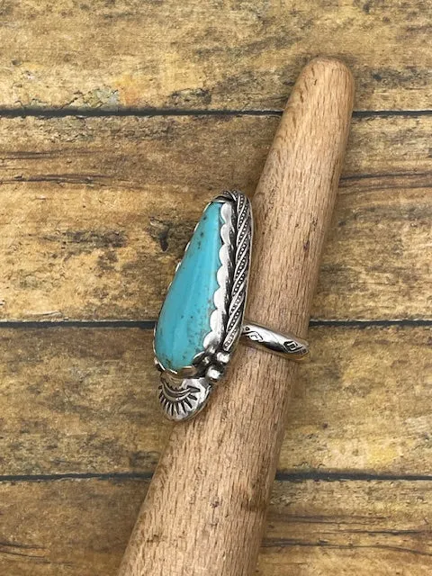 Babe - Turquoise Teardrop Ring with Sun Detail sold by Modcloth product image thumbnail 4
