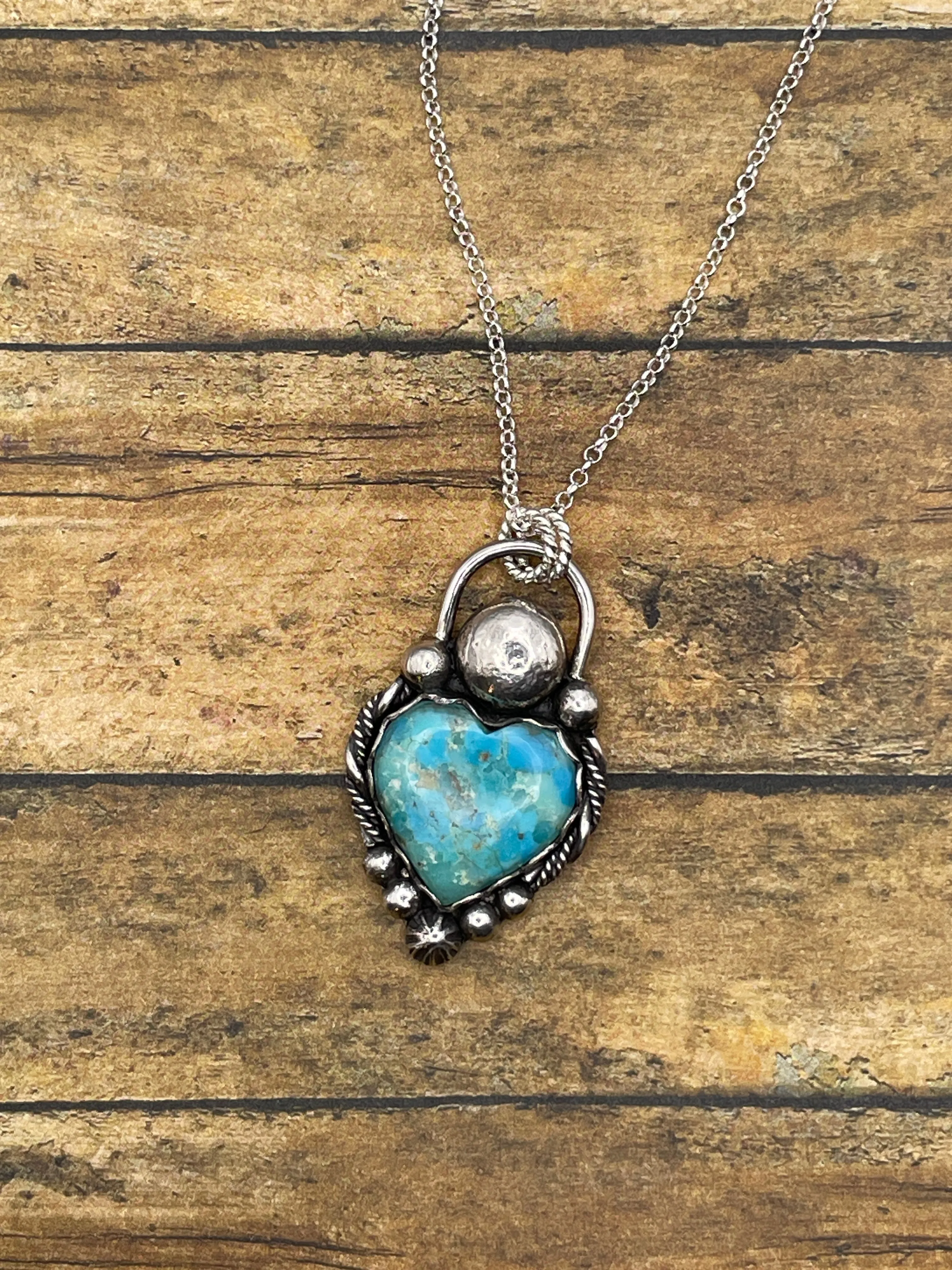 Bonita - Turquoise Heart Faux Lock Pendant sold by Modcloth product image thumbnail 2