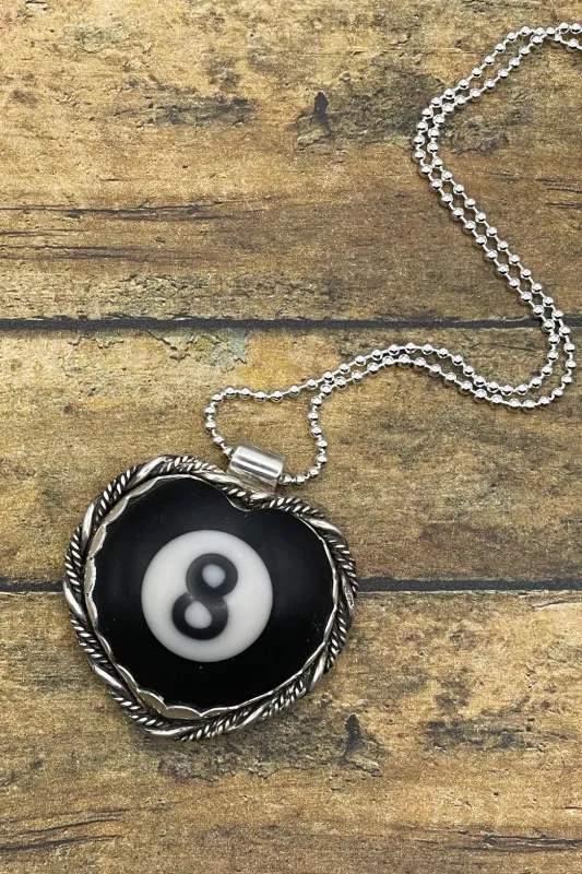 Stella - Small Billiard 8-Ball Heart Pendant Necklace made by Modcloth
