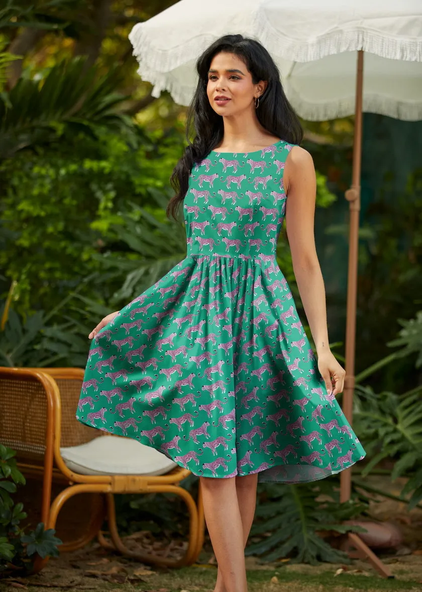 Vintage Style Midi Dress Leopard sold by Modcloth
