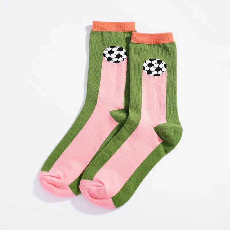 Soccer Ball Crew Socks made by Modcloth