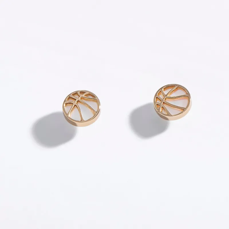 Basketball Stud Earrings made by Modcloth