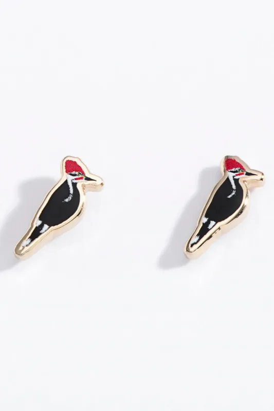 Woodpecker Stud Earrings made by Modcloth