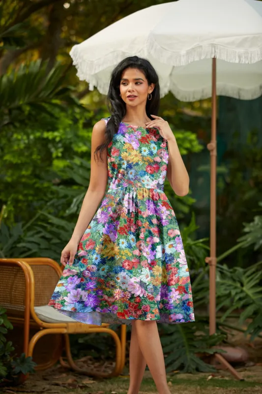 Moody Floral Vintage Dress made by Retrolicious
