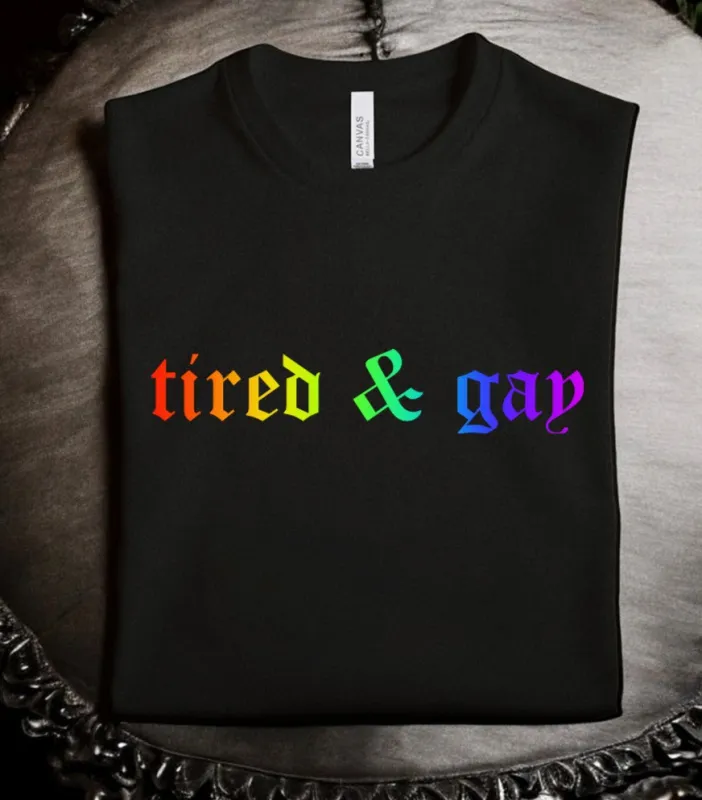 tired & gay: Rainbow T-Shirt made by Modcloth