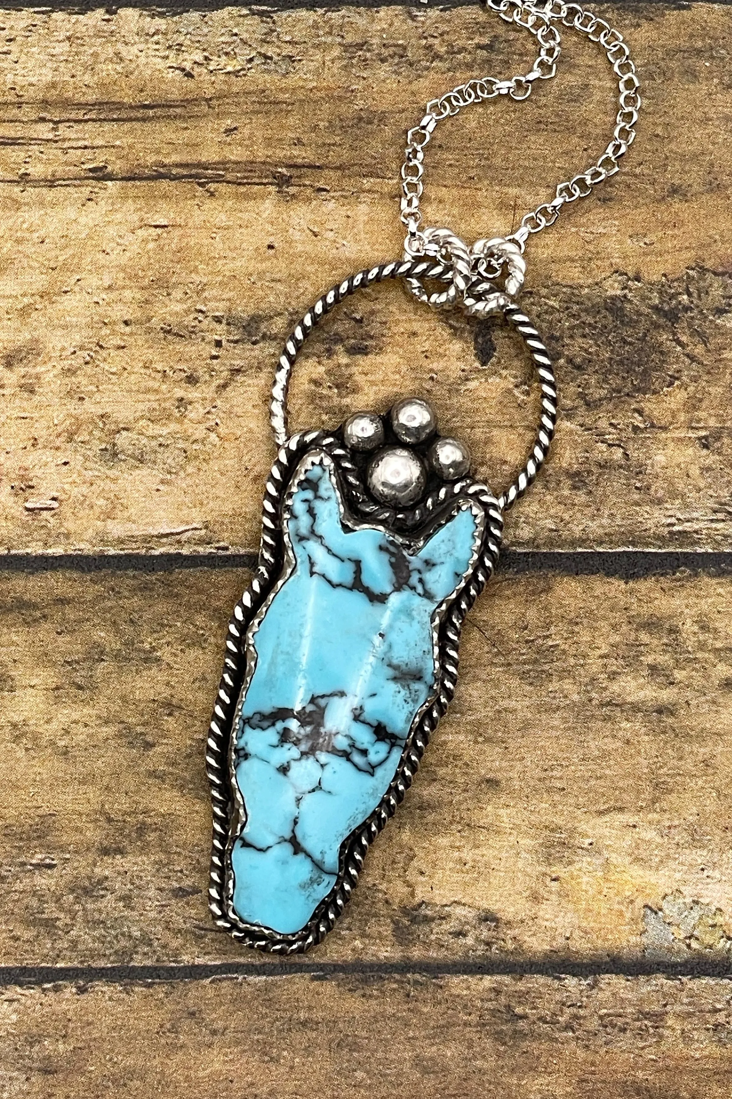 Bronco - Turquoise Mustang Horse Head Pendant sold by Modcloth