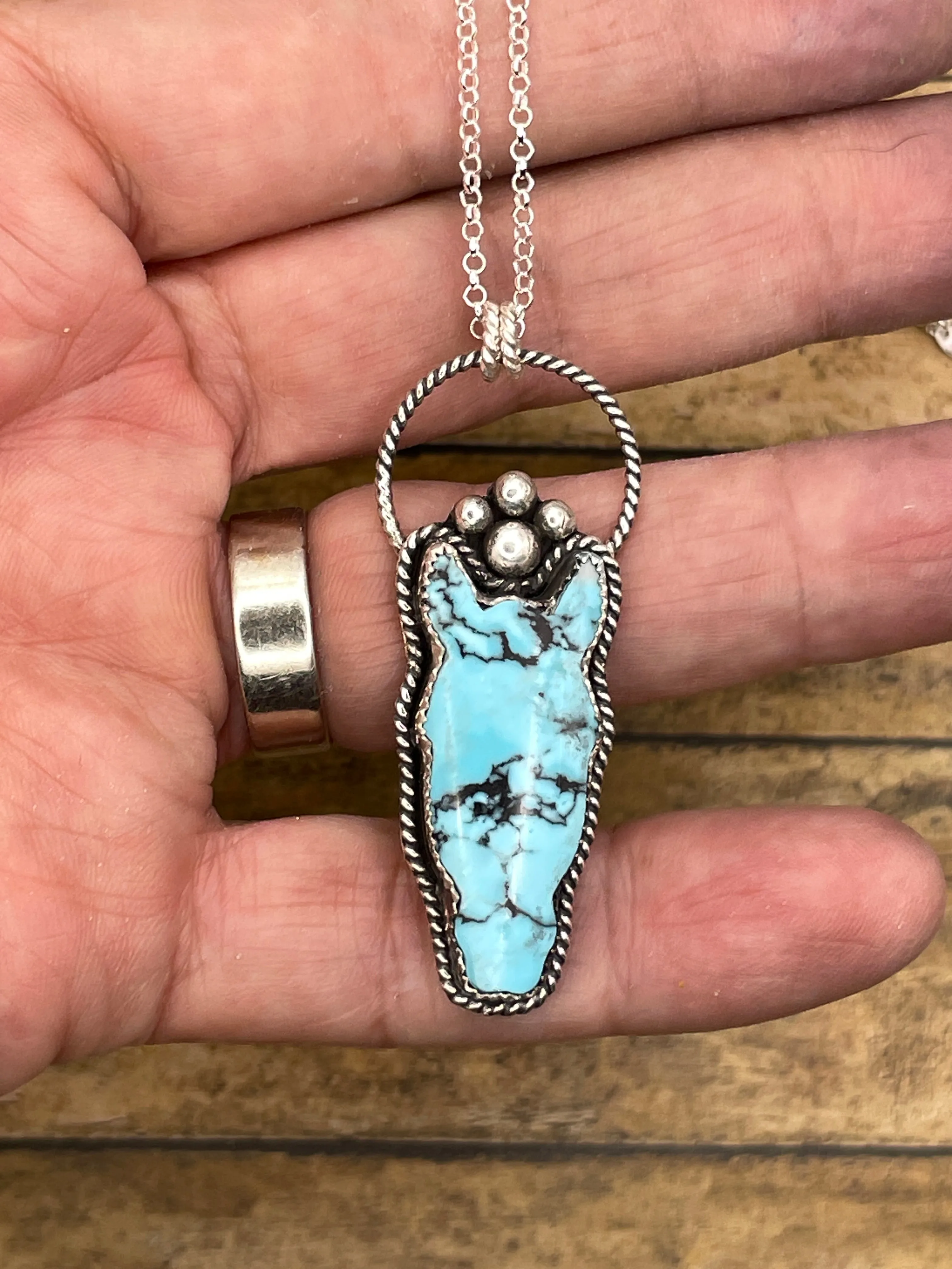 Bronco - Turquoise Mustang Horse Head Pendant sold by Modcloth product image thumbnail 2