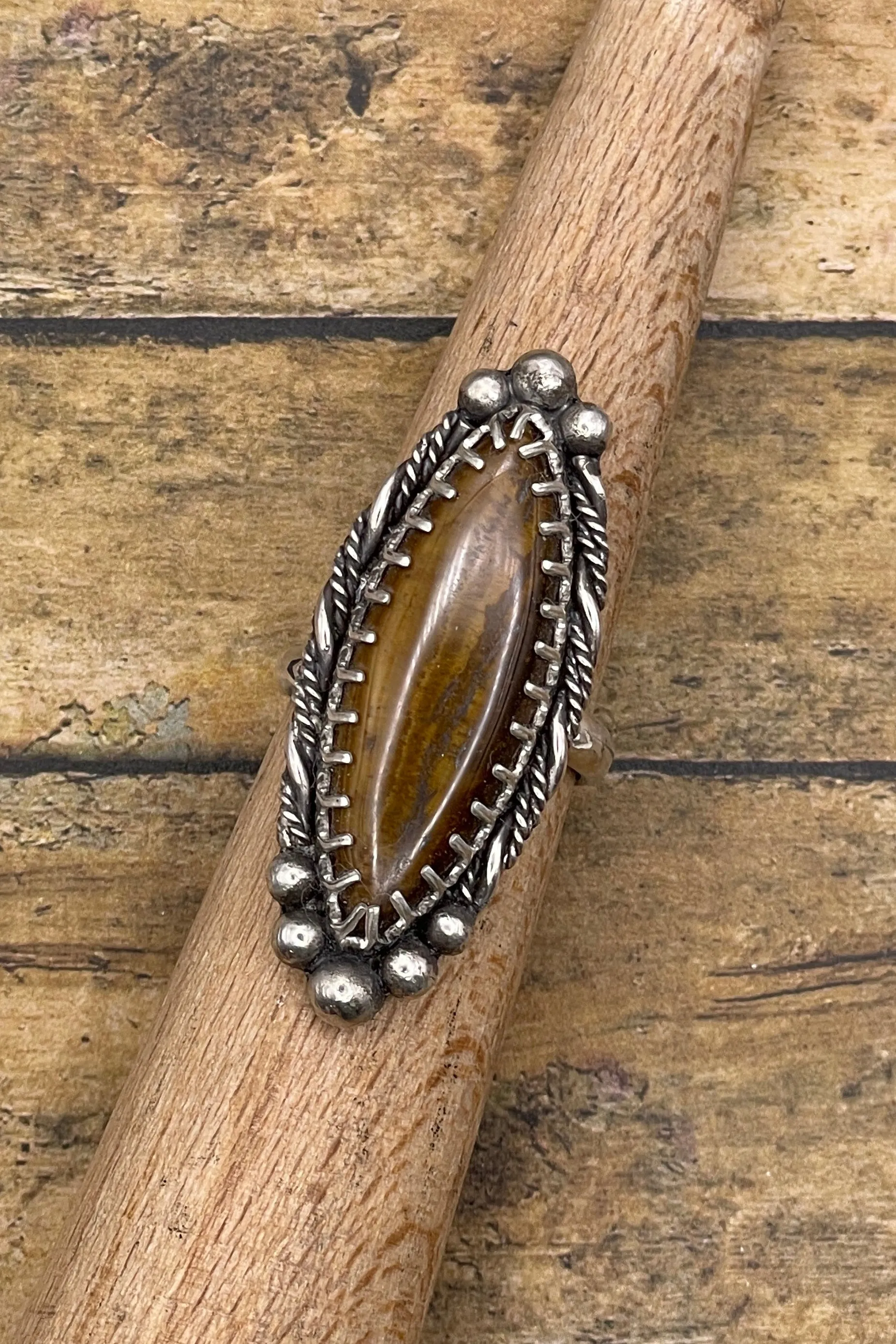 Ingrid - Tiger Eye Boho Statement Ring sold by Modcloth