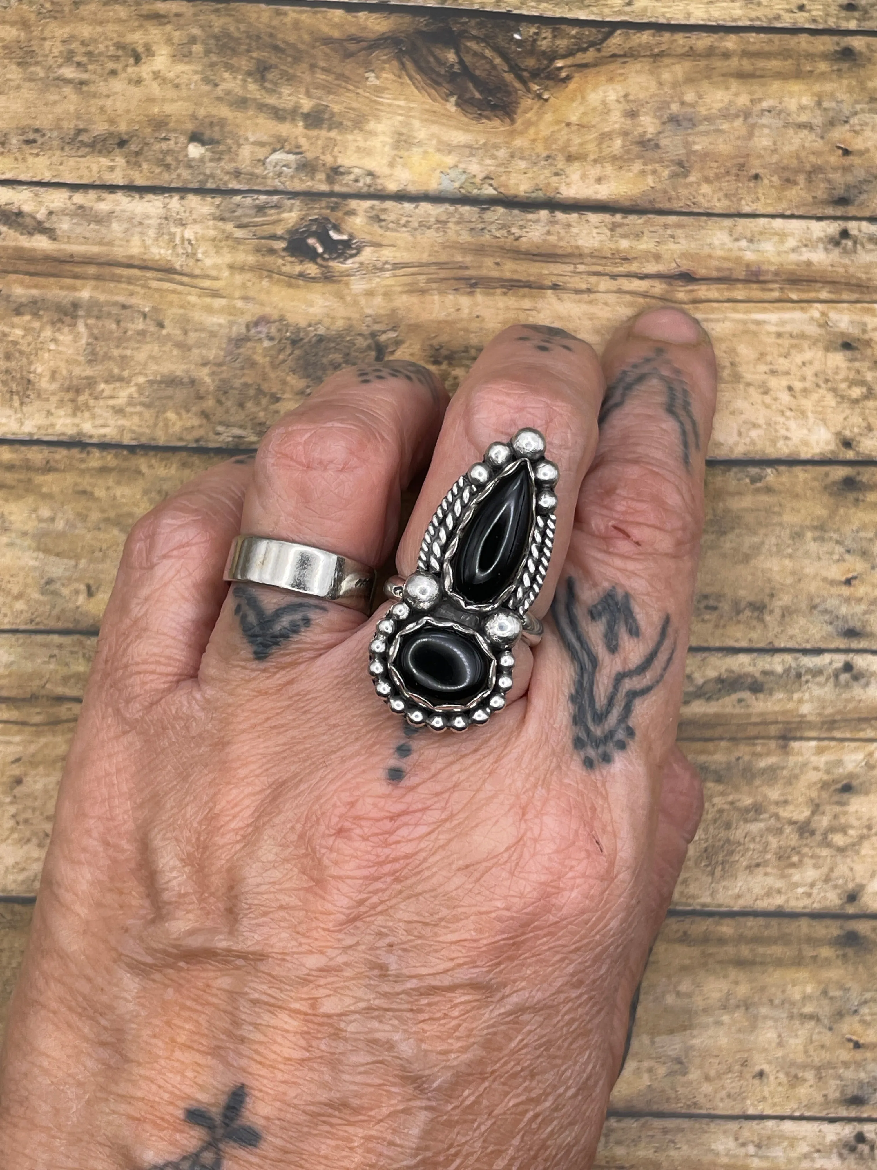 Denise - Black Double Onyx Gemstone Ring sold by Modcloth product image thumbnail 4