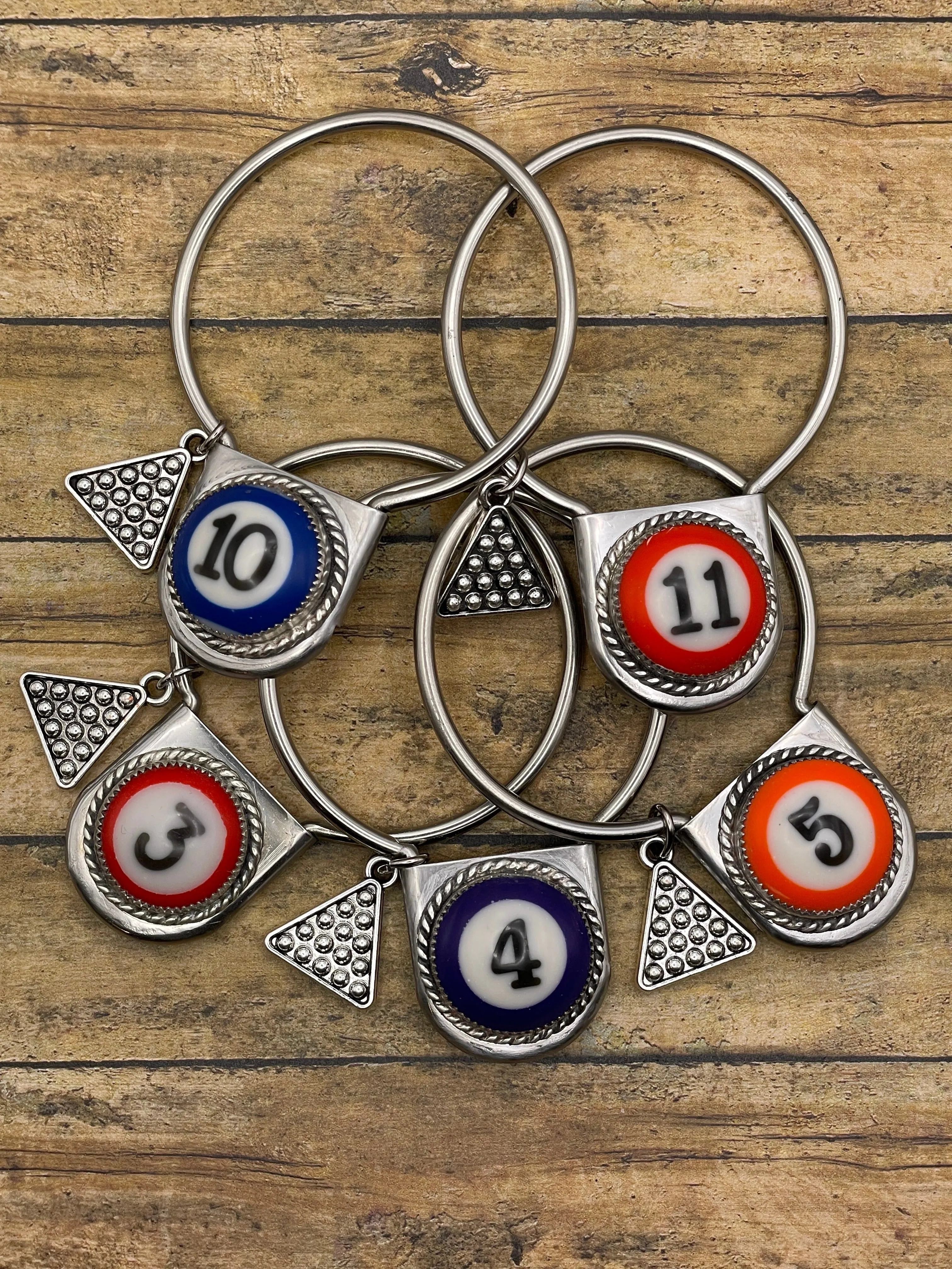 Seth - Round Keychain with Billiard Ball #5 Detail sold by Modcloth product image thumbnail 4