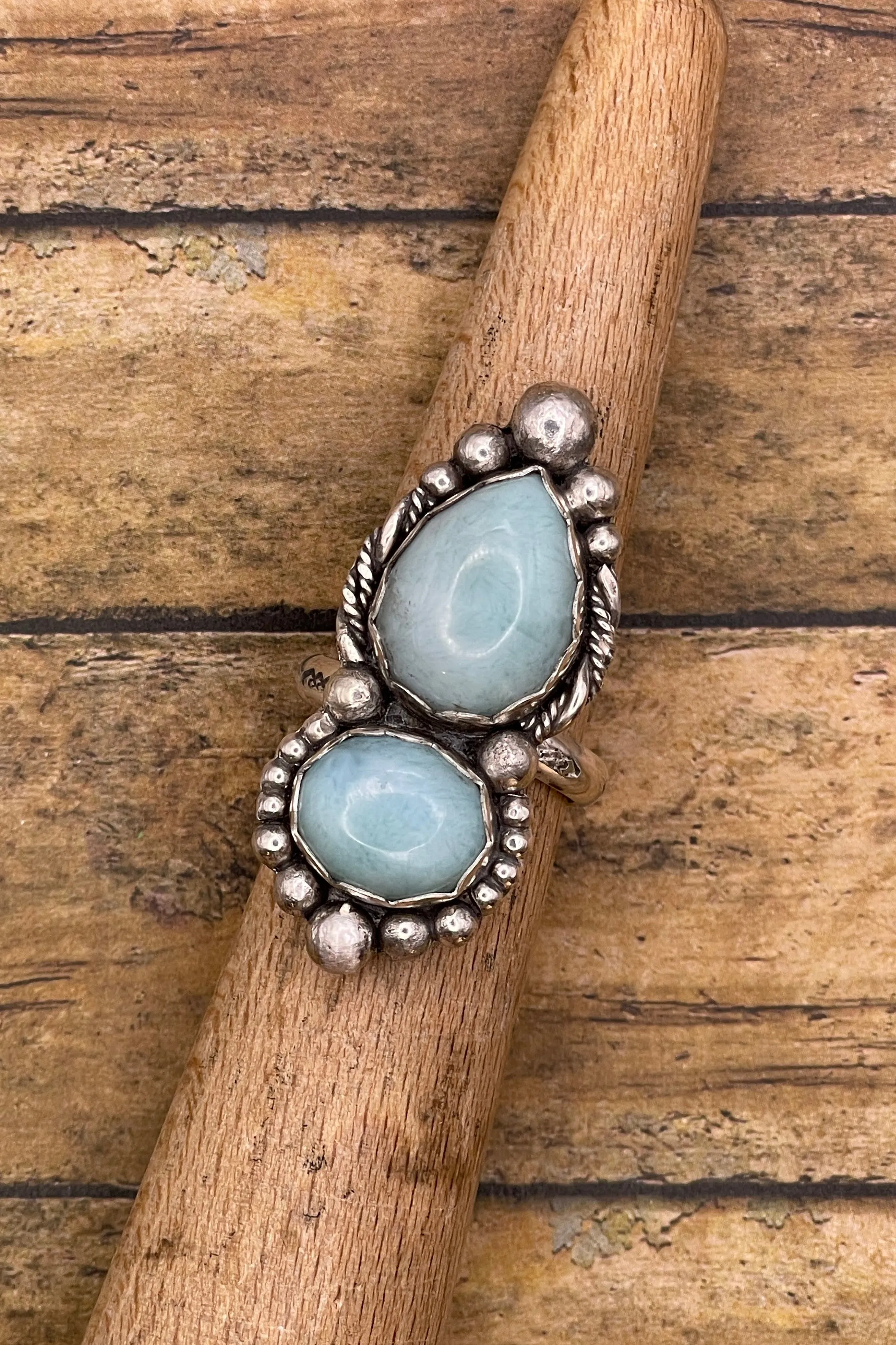 Jaclyn - Larimar Double Stone Ring sold by Modcloth