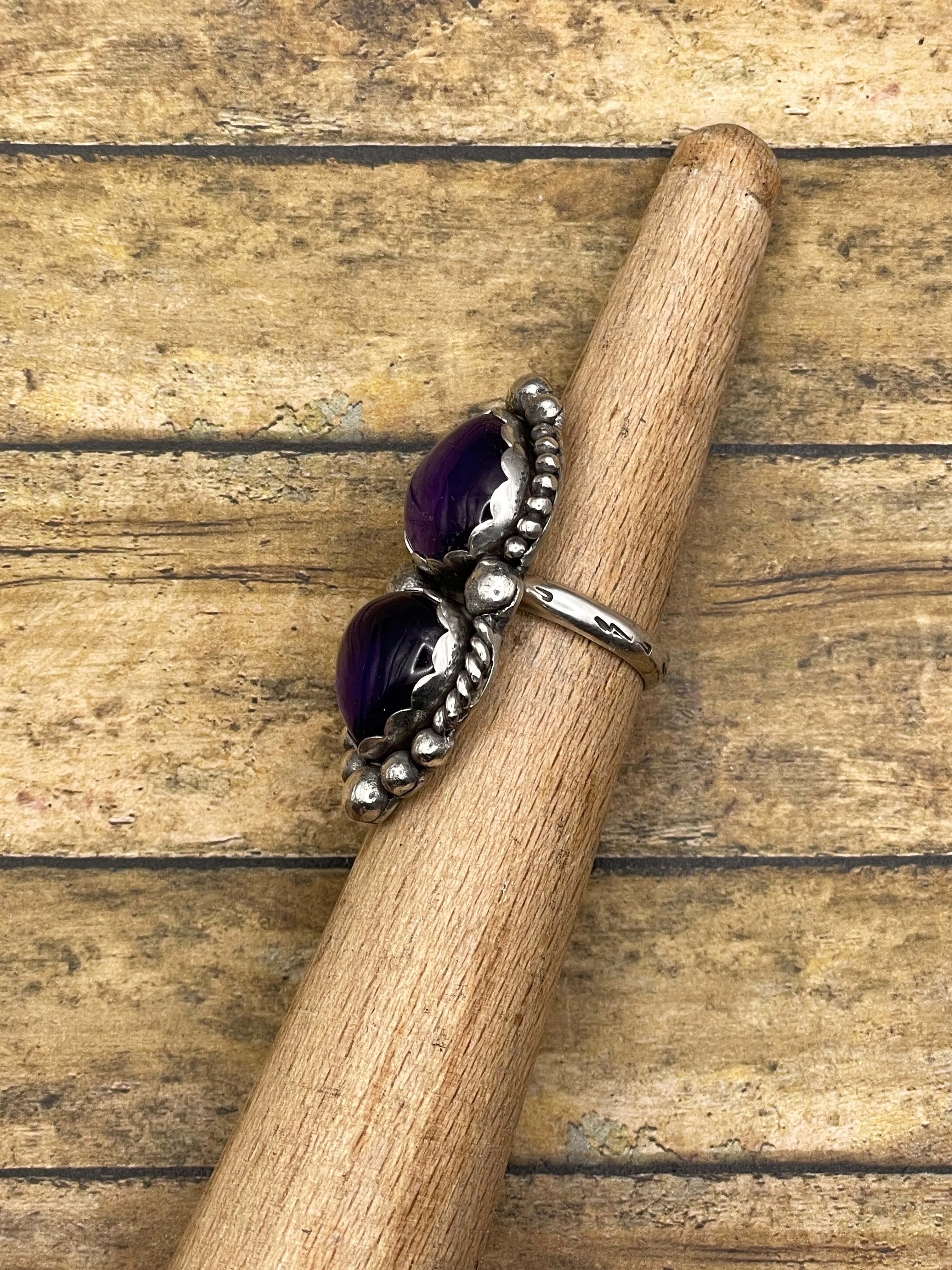 Kathleen - Purple Amethyst Double Gemstone Statement Ring sold by Modcloth product image thumbnail 4