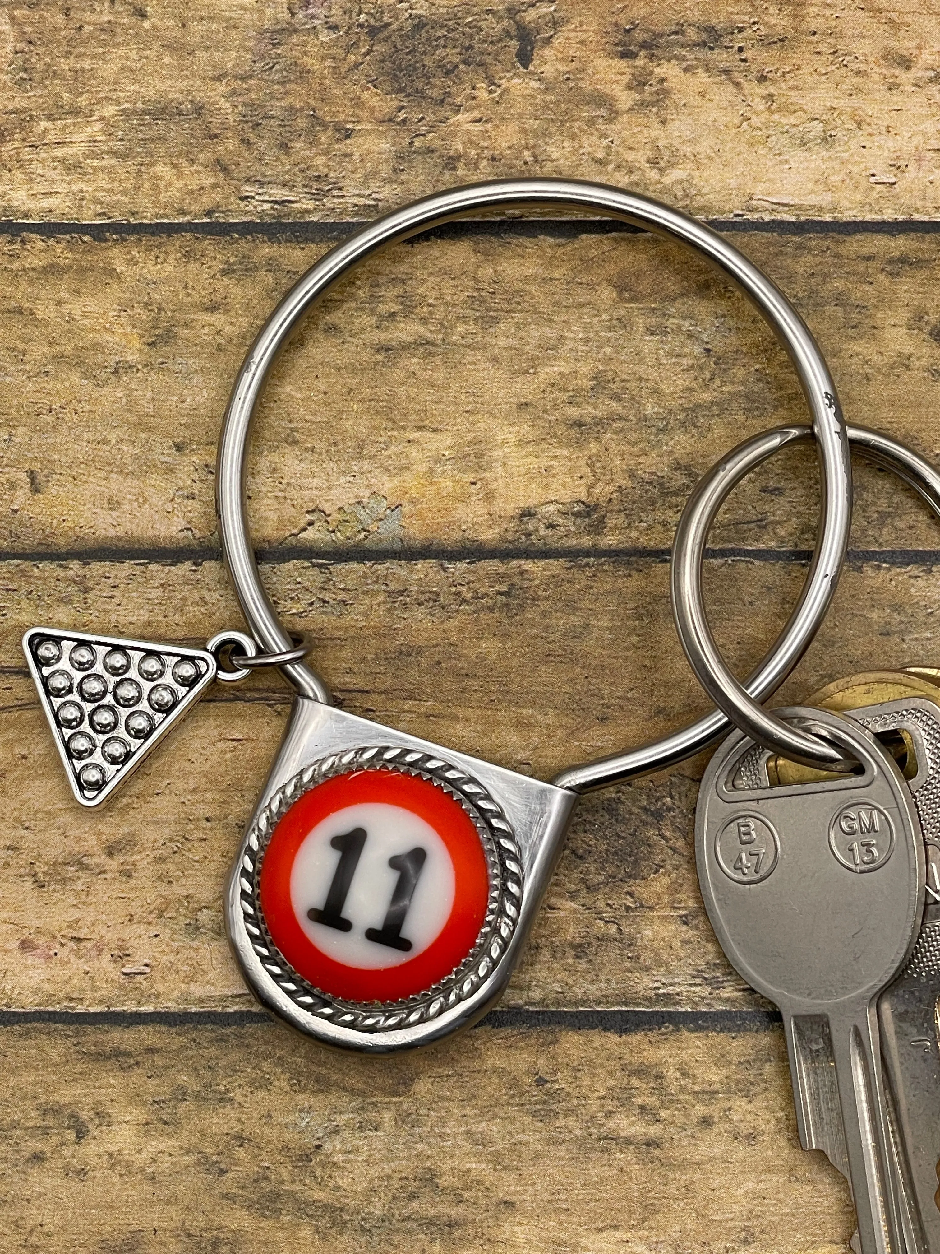 Saul - Round Safety Pin Keychain with Billiard Ball #11 sold by Modcloth product image thumbnail 3