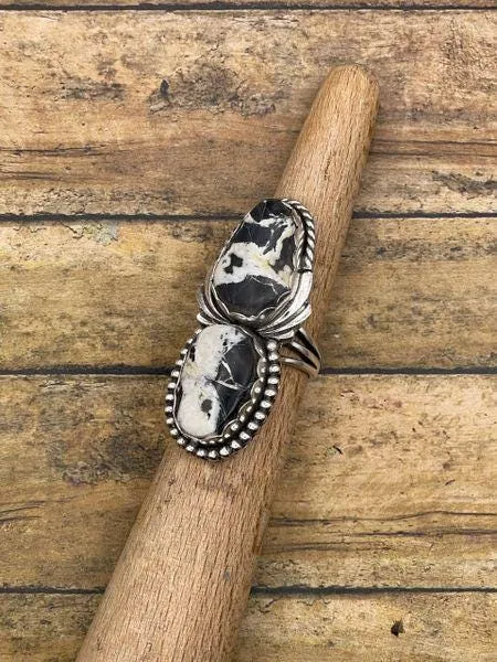 Amy - White Buffalo Turquoise Double Gemstone Ring sold by Modcloth product image thumbnail 2