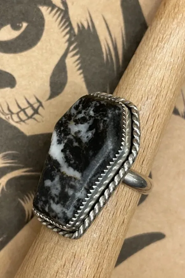 Venus - Zebra Jasper Coffin Statement Ring sold by Modcloth product image thumbnail 2