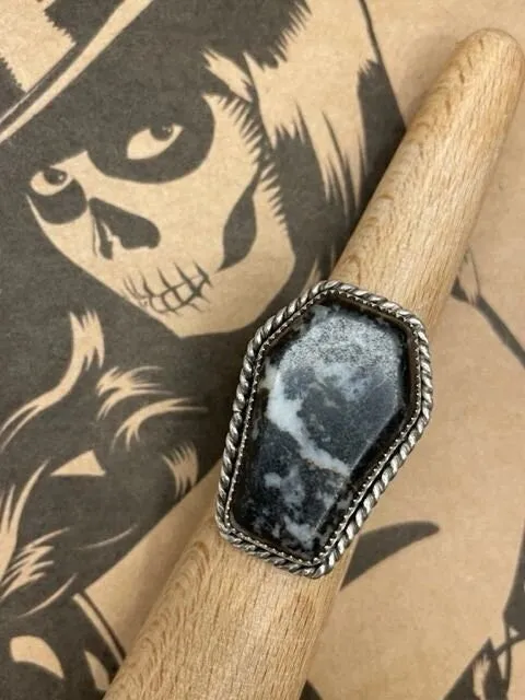 Venus - Zebra Jasper Coffin Statement Ring sold by Modcloth product image thumbnail 4