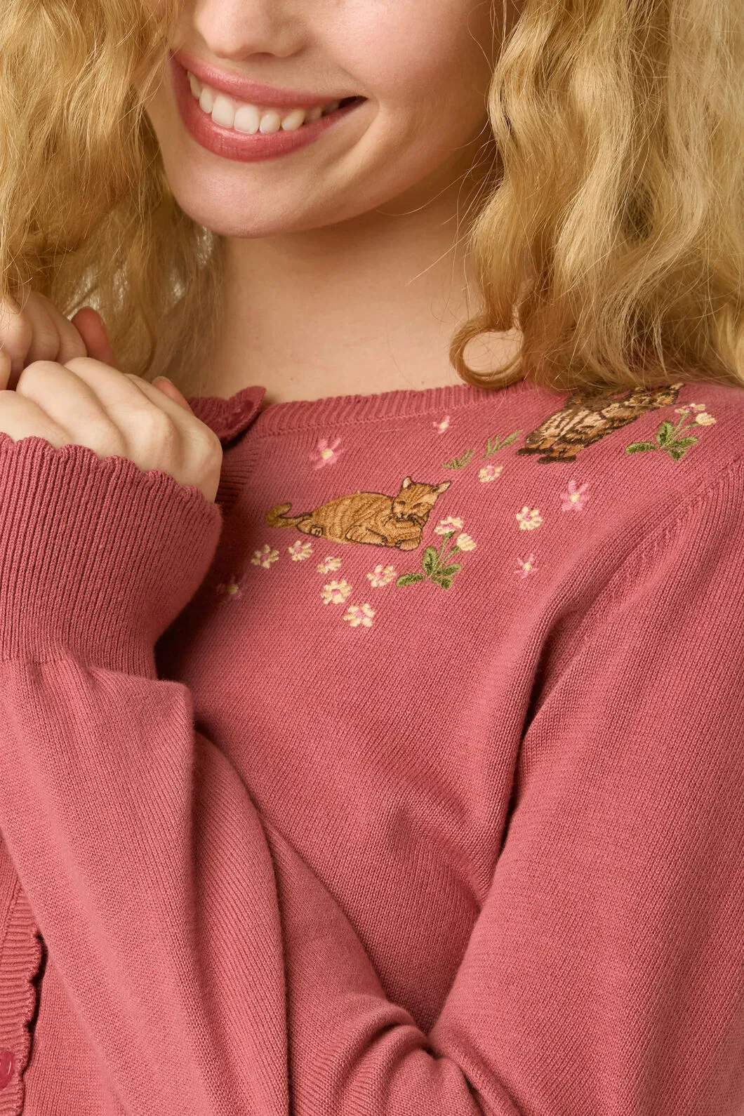 Cute Cats Embroidered Cardigan sold by Modcloth product image thumbnail 5