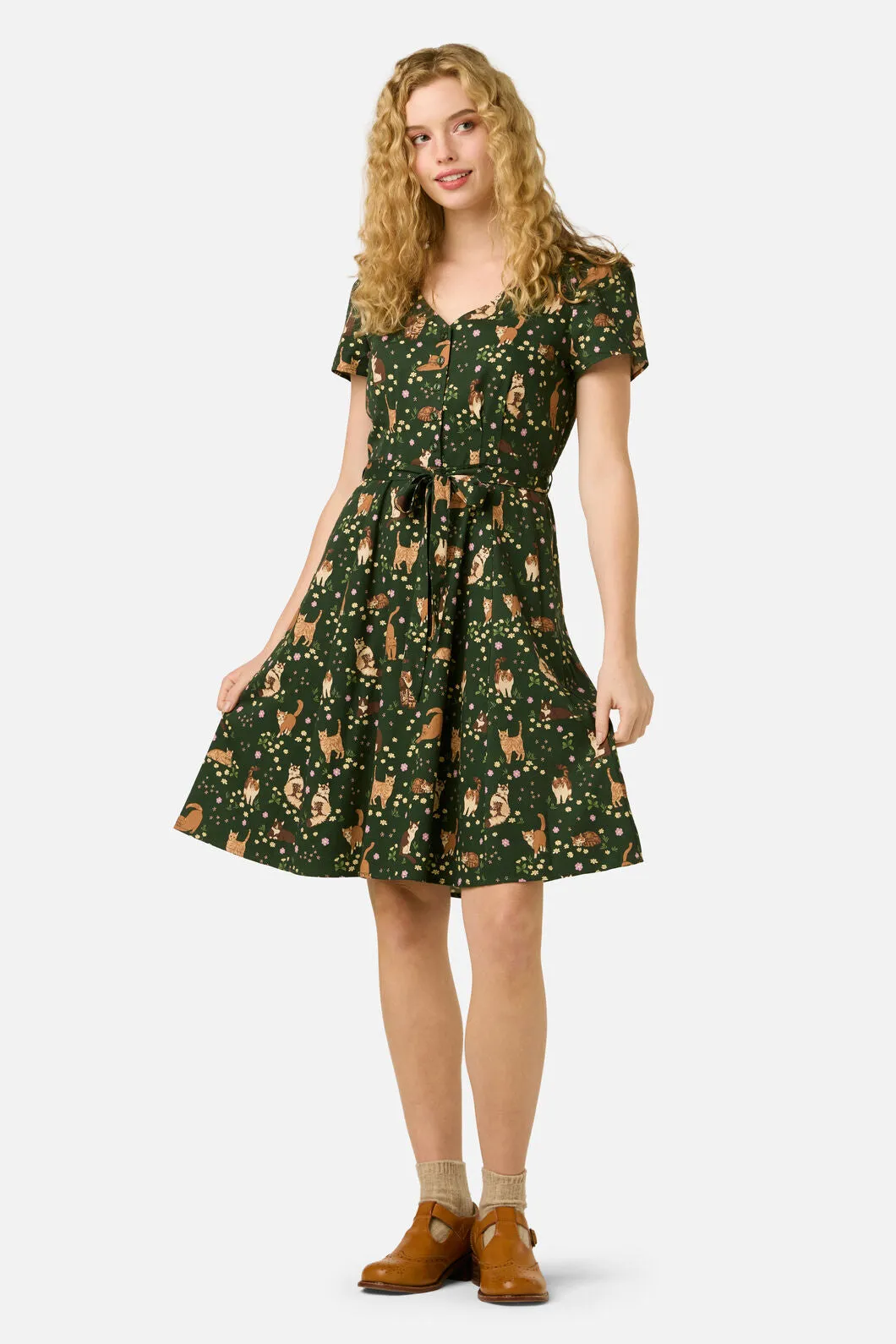 Cute Cats Knee Length Dress sold by Modcloth product image thumbnail 2