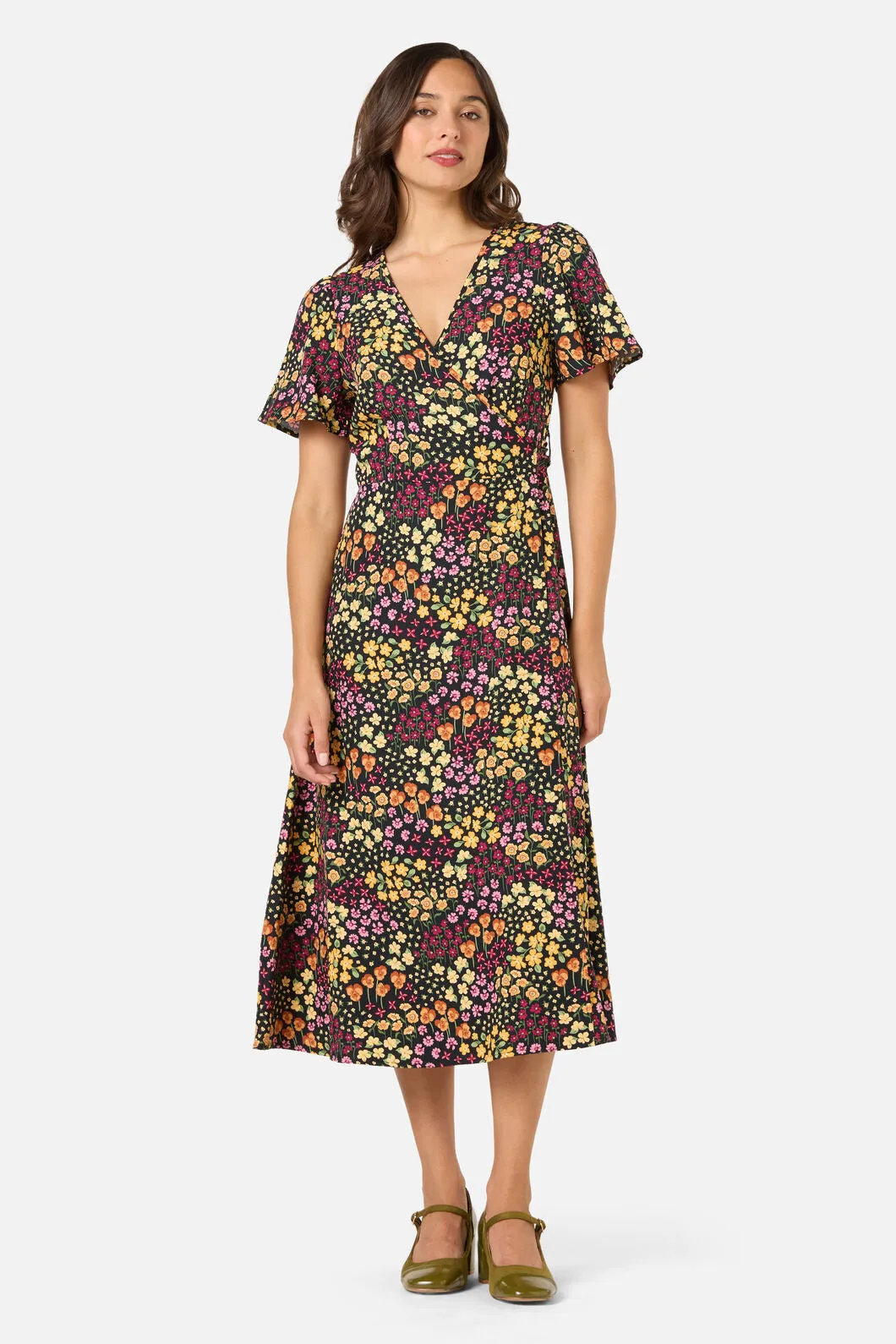 Iris Ditsy Wrap Midi Dress sold by Modcloth product image thumbnail 4