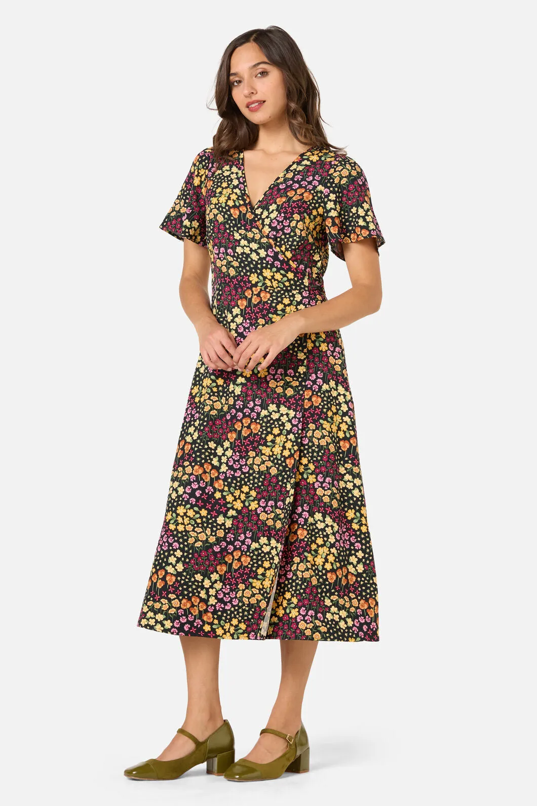 Iris Ditsy Wrap Midi Dress sold by Modcloth product image thumbnail 5