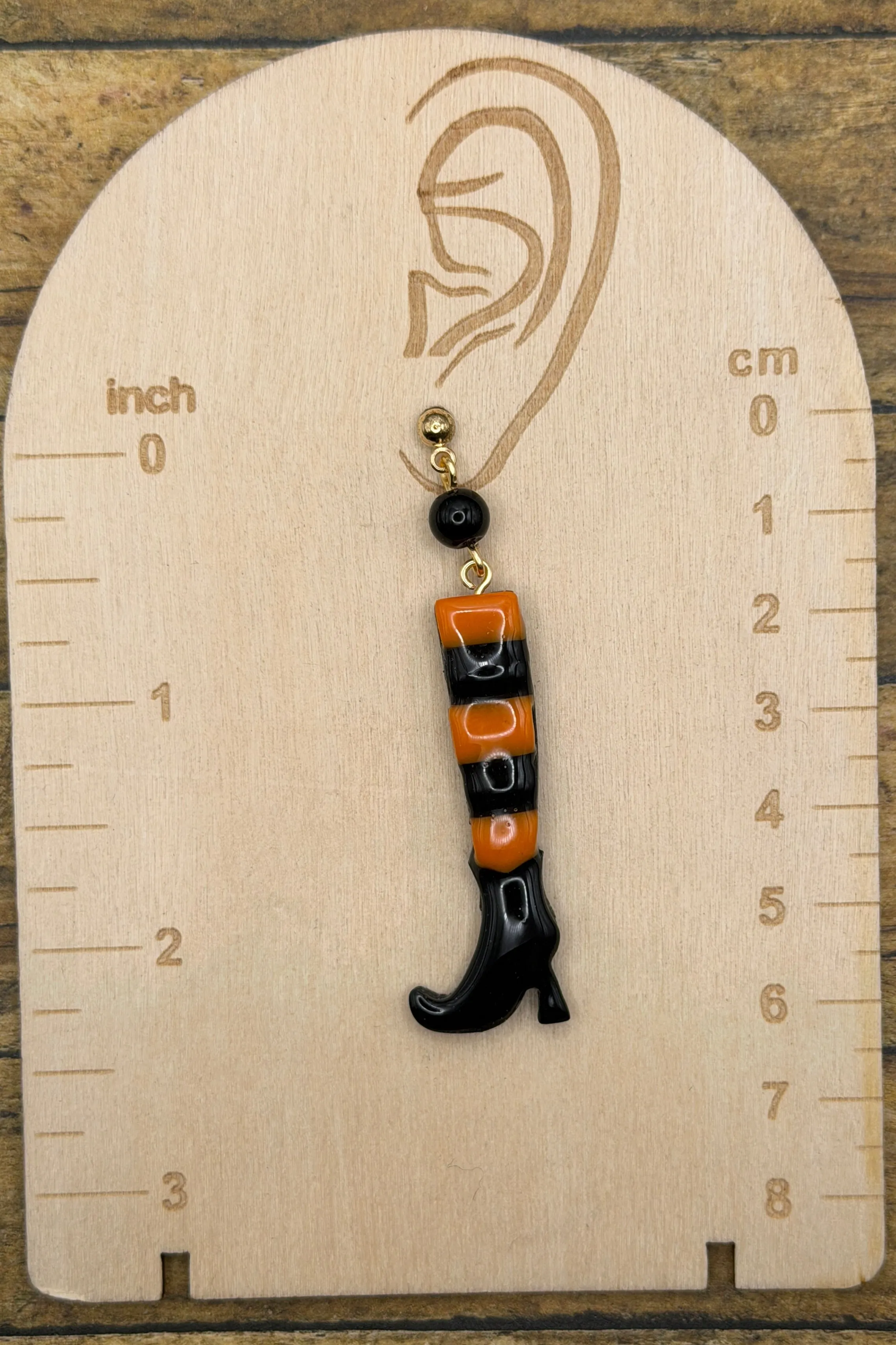 Salem - Witch Stockings Dangle Earrings: Handmade, Hand Painted, Polymer Clay sold by Modcloth product image thumbnail 2