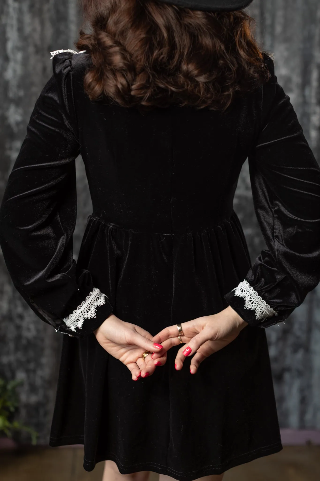 ELORA - Velvet Mini Dress with Collar sold by Modcloth product image thumbnail 5