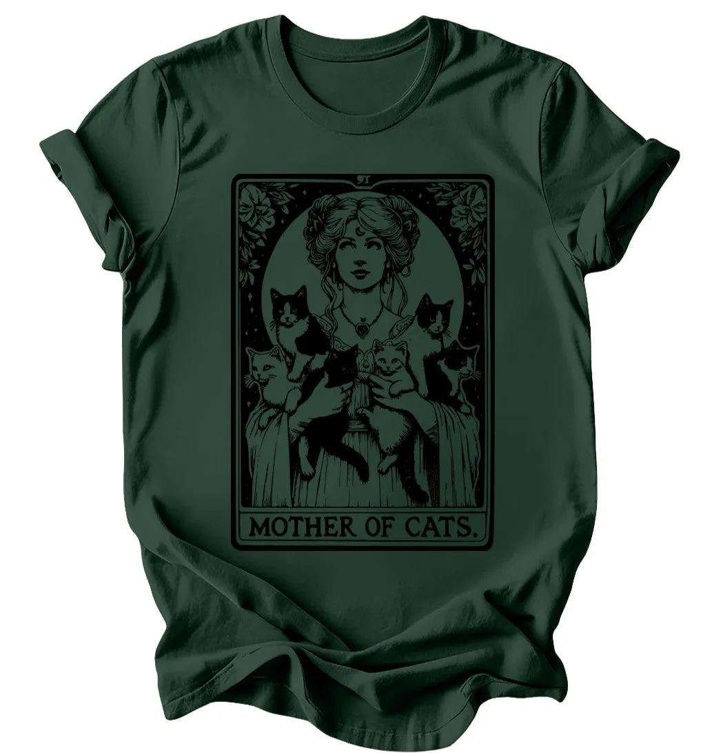 Mother of Cats Tarot T-Shirt: Burgundy or Emerald sold by Modcloth product image thumbnail 2