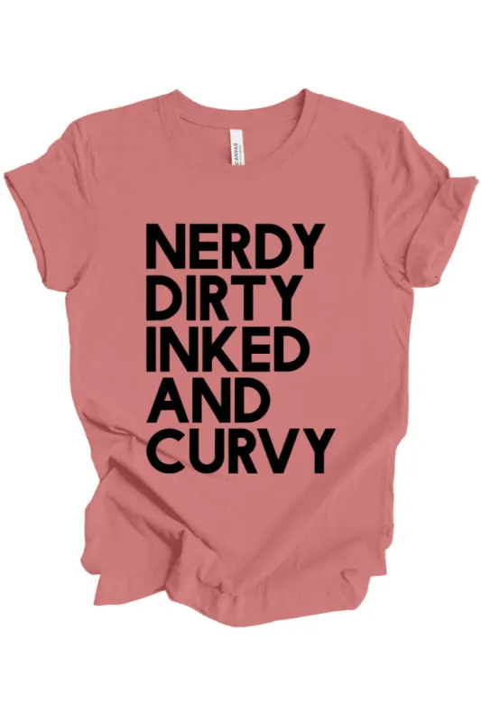Nerdy Dirty Inked and Curvy T-Shirt: Dusty Rose made by Modcloth