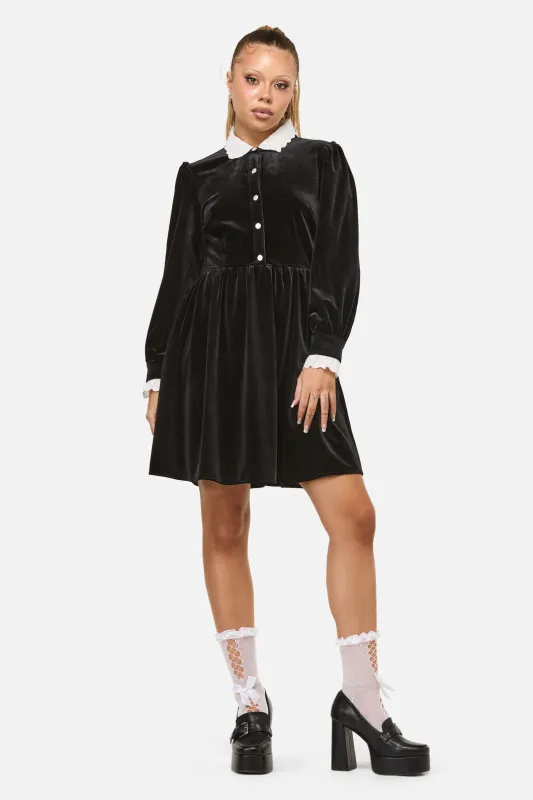 Mabel Velvet Mini Dress made by Modcloth