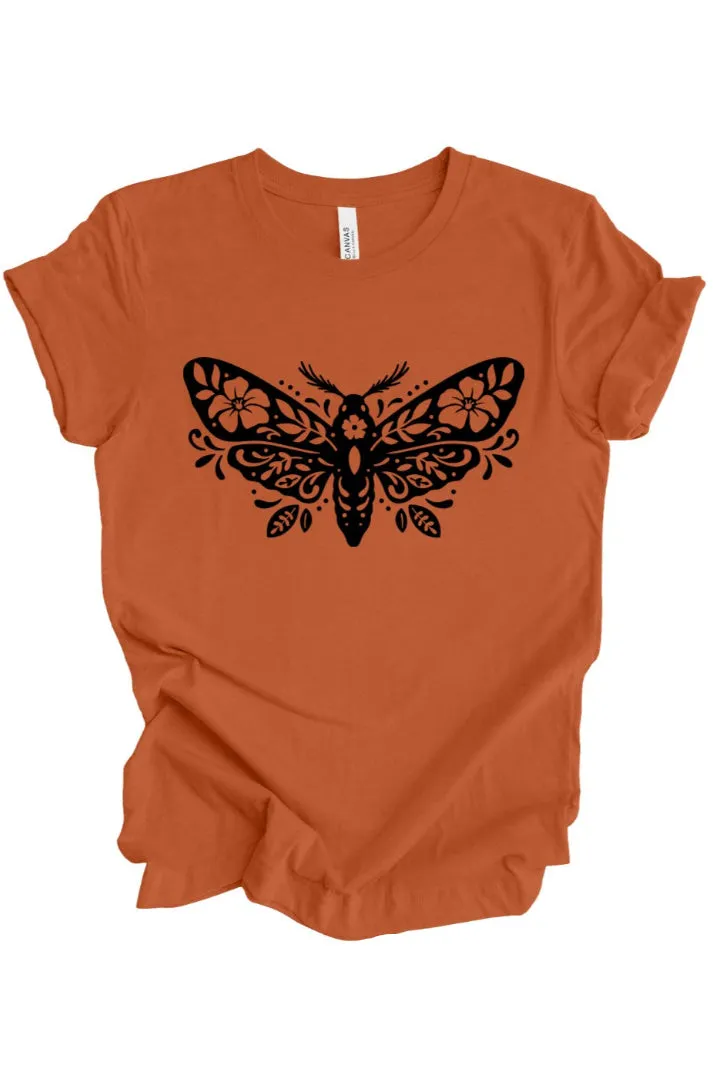 Floral Moth T-Shirt: Pumpkin sold by Modcloth