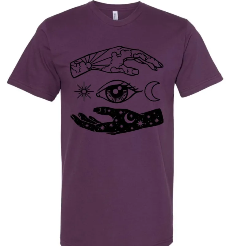 Celestial Hands T-Shirt: Plum made by Modcloth