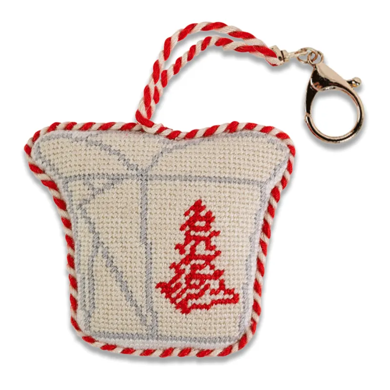Needlepoint Bag Charm - Takeout Box made by Modcloth