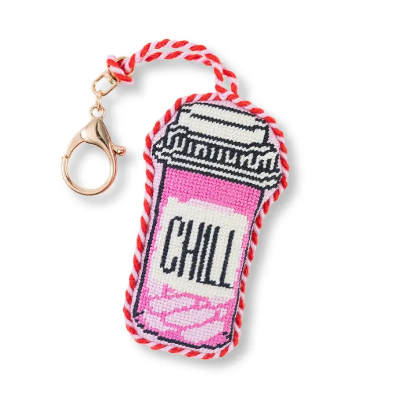 Needlepoint Bag Charm - Chill Pill made by Modcloth