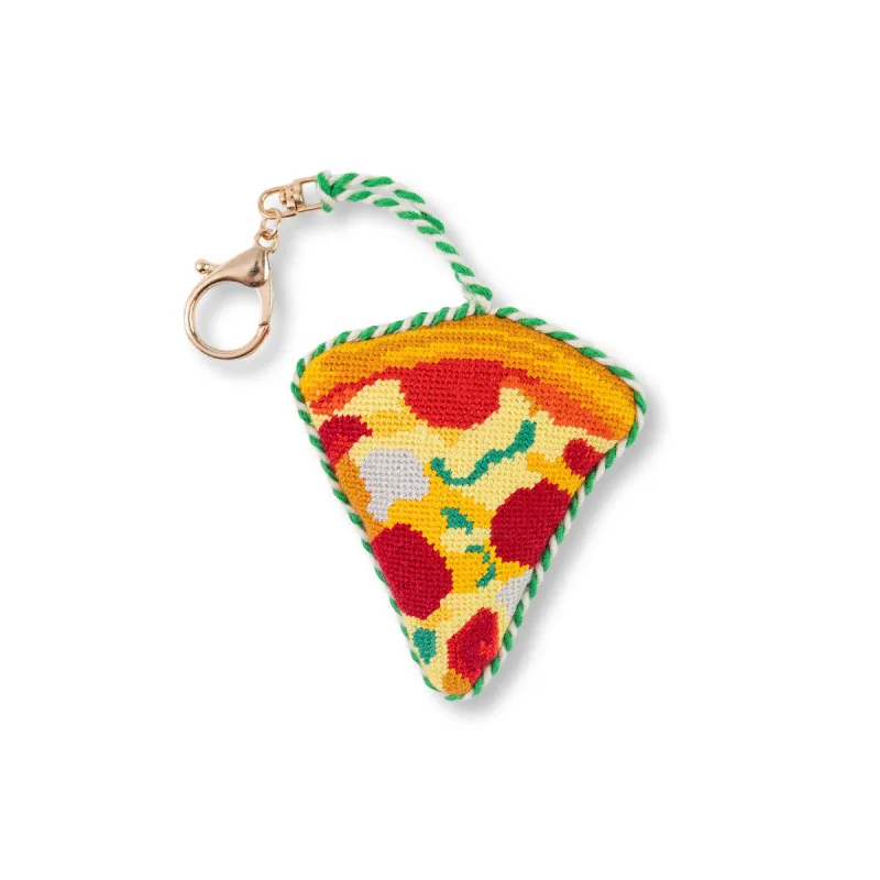 Needlepoint Bag Charm - Pizza Slice made by Modcloth