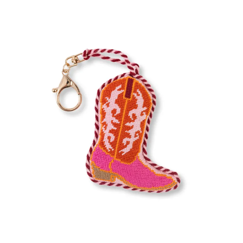 Needlepoint Bag Charm - Cowboy Boot made by Modcloth
