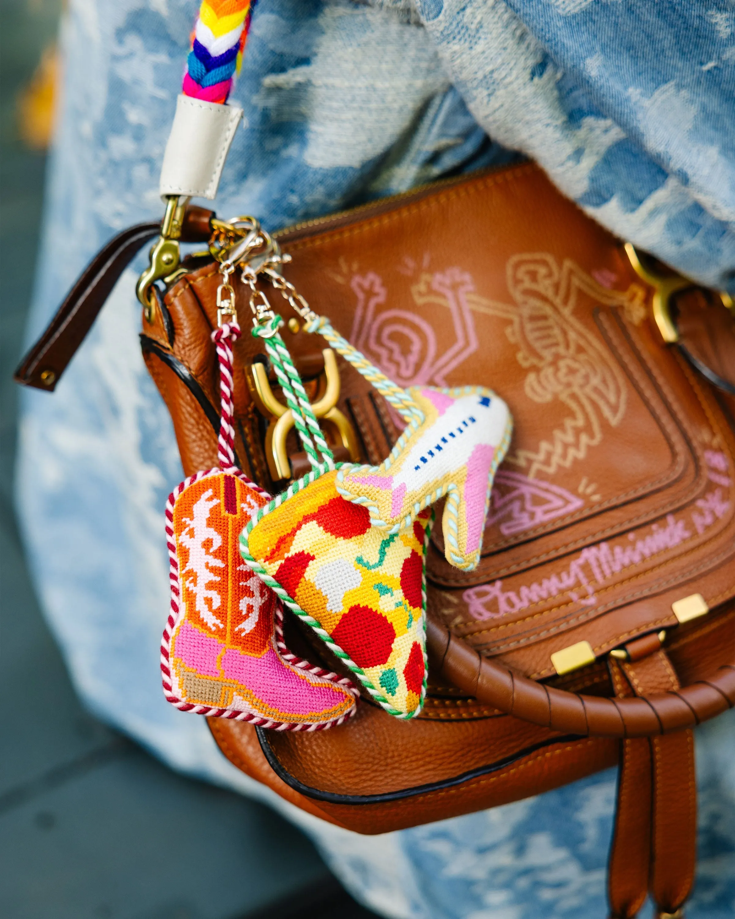 Needlepoint Bag Charm - Cowboy Boot sold by Modcloth product image thumbnail 2