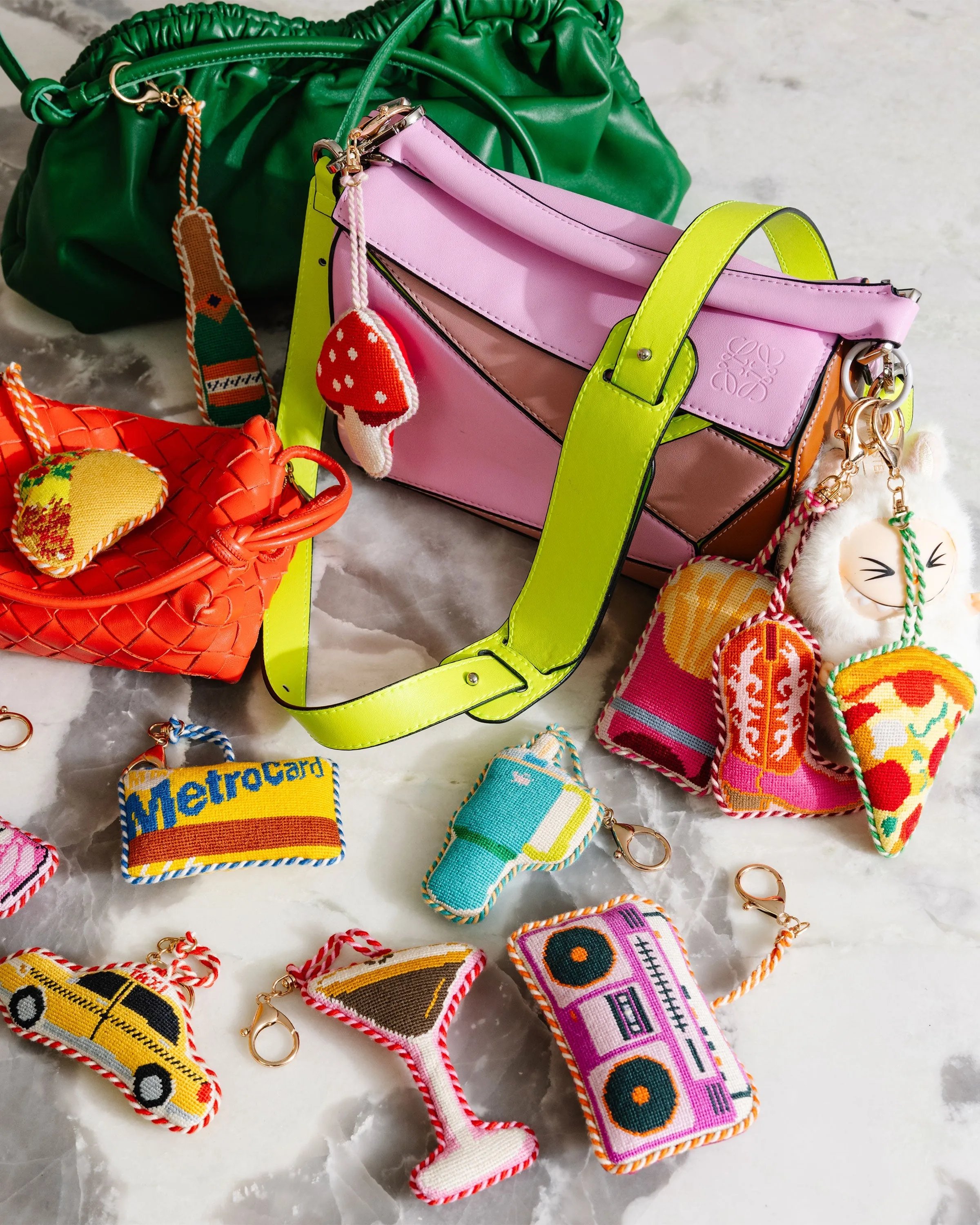 Needlepoint Bag Charm - Taxi Cab sold by Modcloth product image thumbnail 5