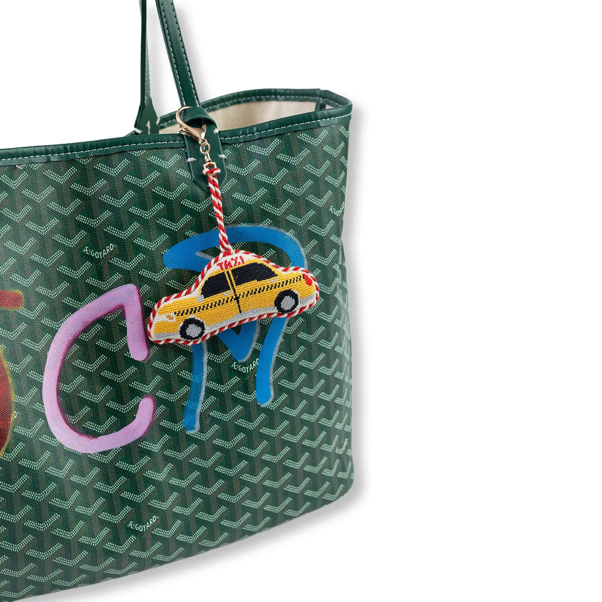 Needlepoint Bag Charm - Taxi Cab sold by Modcloth product image thumbnail 3