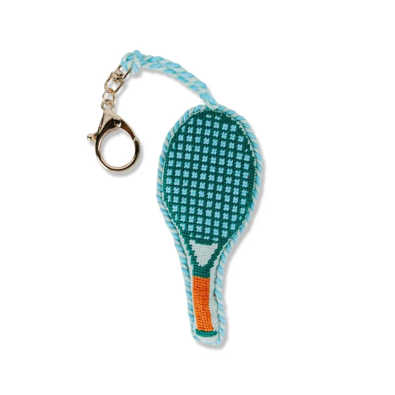 Needlepoint Bag Charm - Tennis Racket made by Modcloth