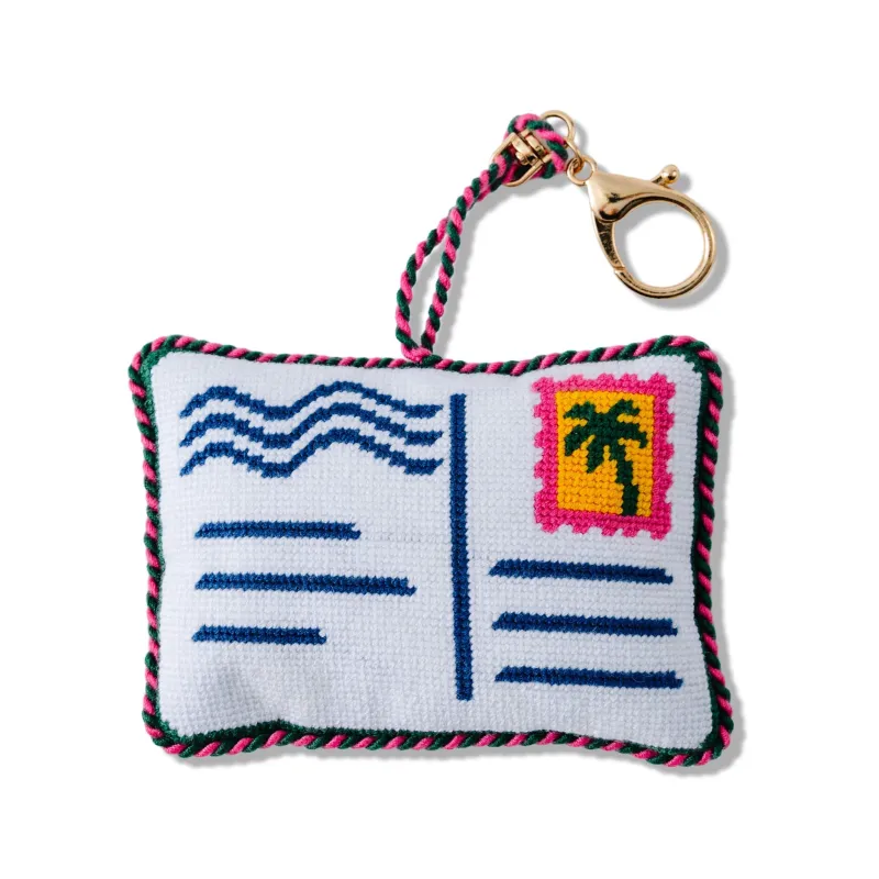 Needlepoint Bag Charm - Postcard made by Modcloth