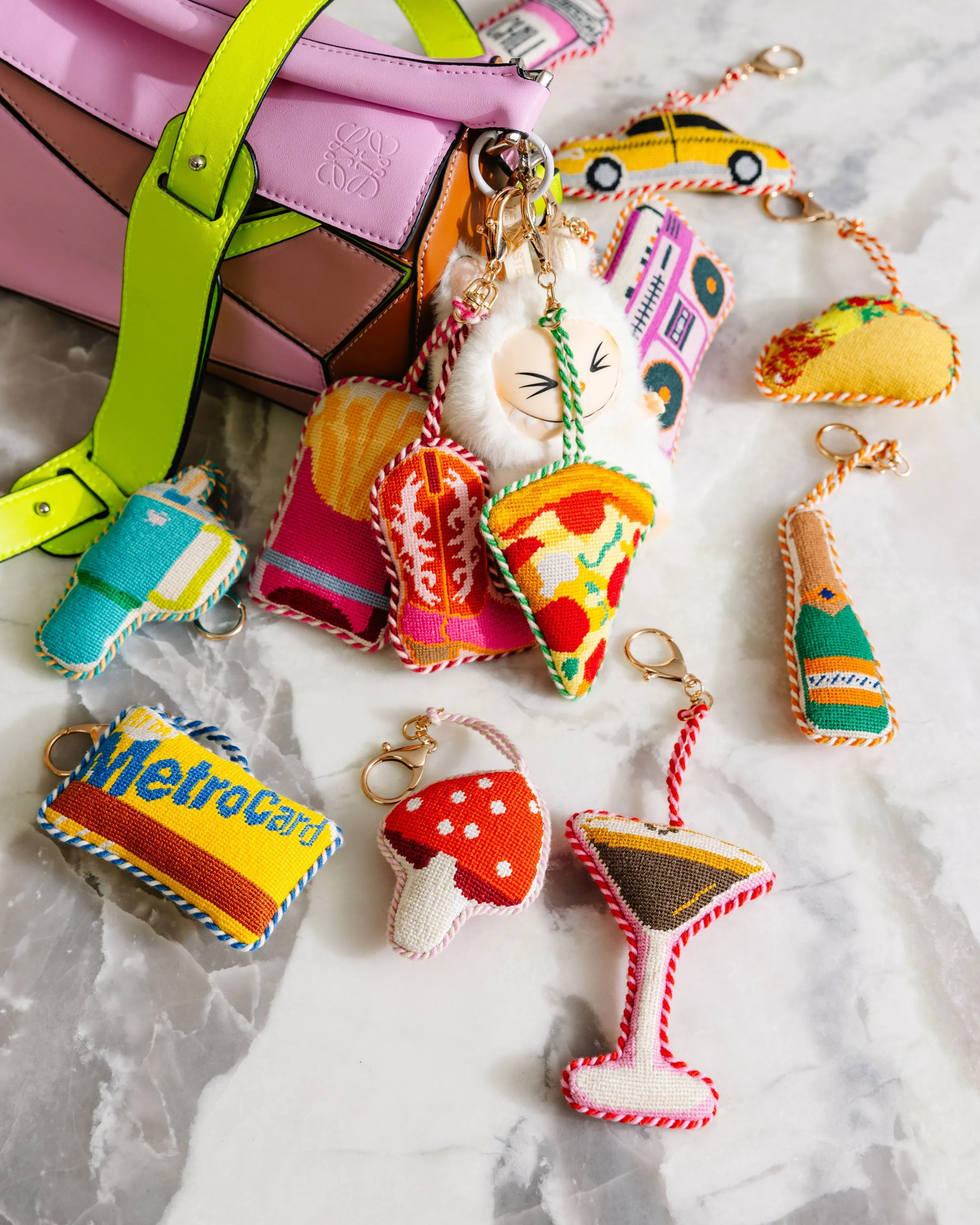 Needlepoint Bag Charm - Champagne Bottle sold by Modcloth product image thumbnail 5