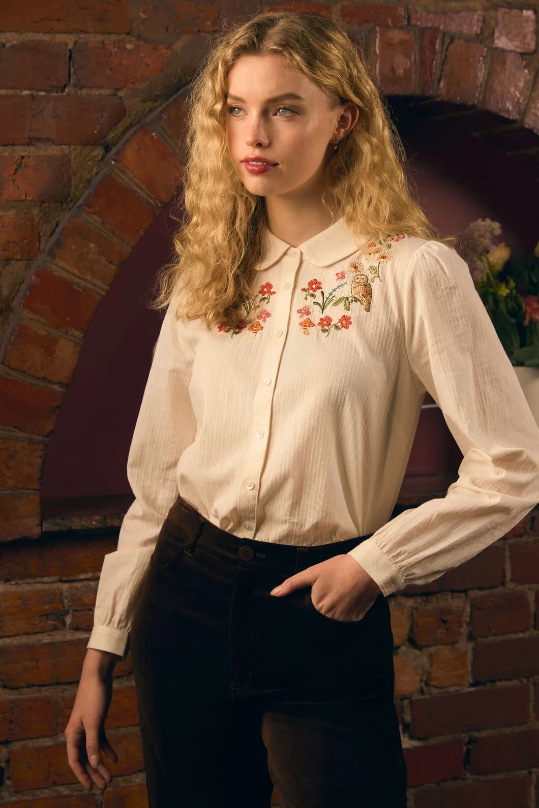 Owl Embroidered Blouse sold by Modcloth product image thumbnail 2